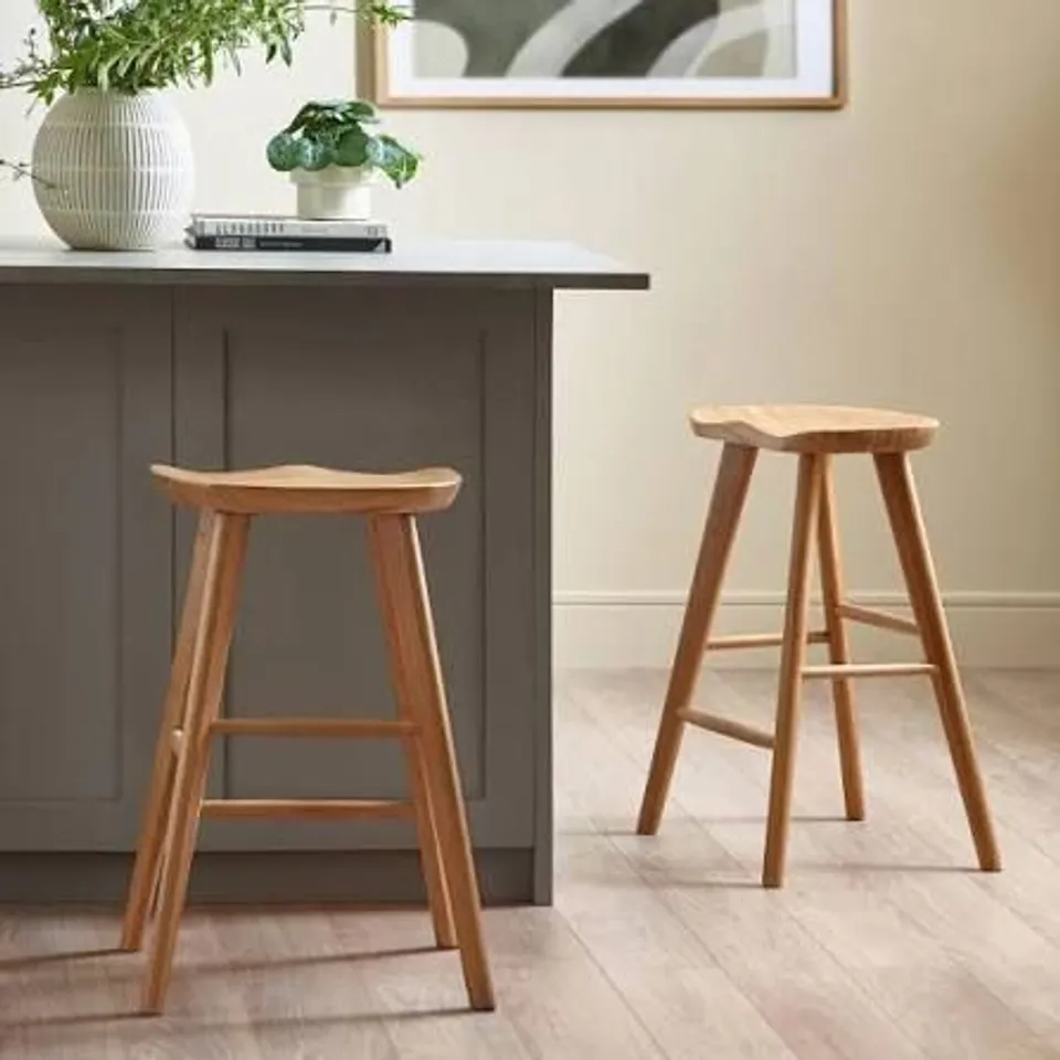 BOXED JULIAN BOWEN MULU BAR STOOL - OAK (1 BOX)