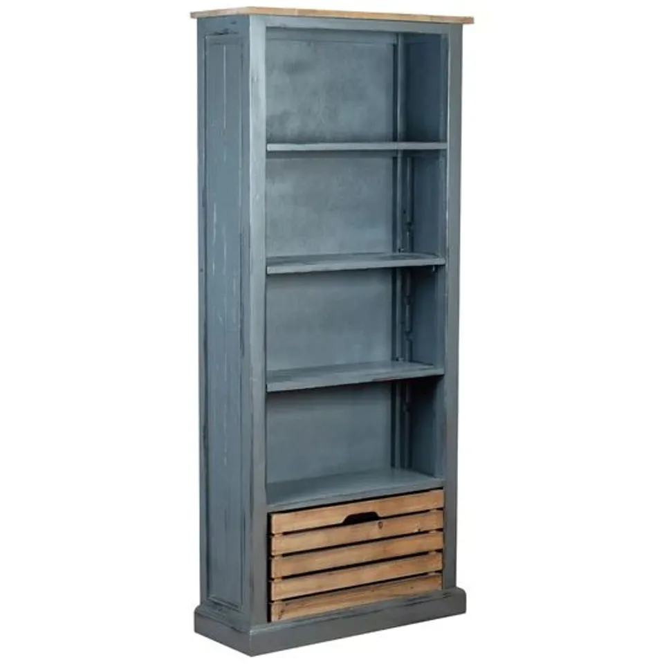 BRAND NEW BOXED HENLEY BOOKCASE WITH TWO BASKETS LACQUERED W80, H180, D30cm.