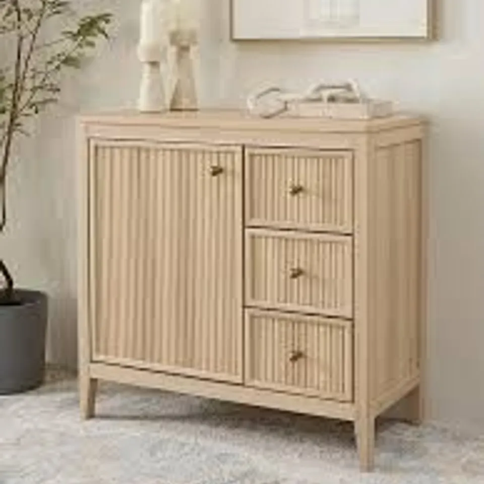 BOXED LINDLEY COMPACT SIDEBOARD - OAK (1 BOX) RRP £169
