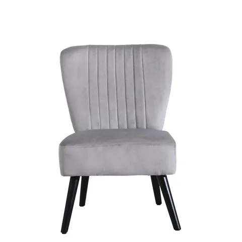 BOXED NEO VELVET GREY SHELL CHAIR