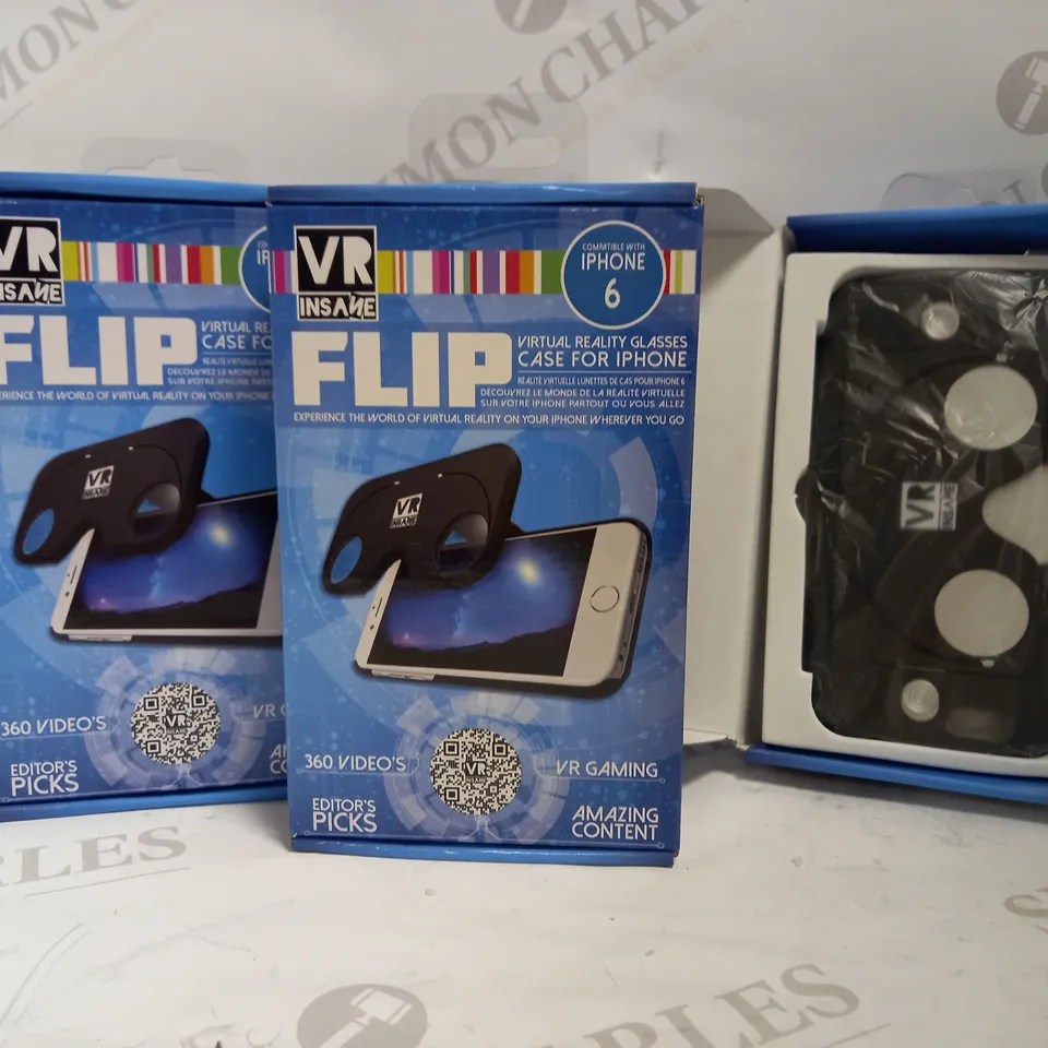 LOT OF APPROXIMATELY 122 VR INSANE FLIP VIRTUAL REALITY GLASSES CASES FOR IPHONE 6