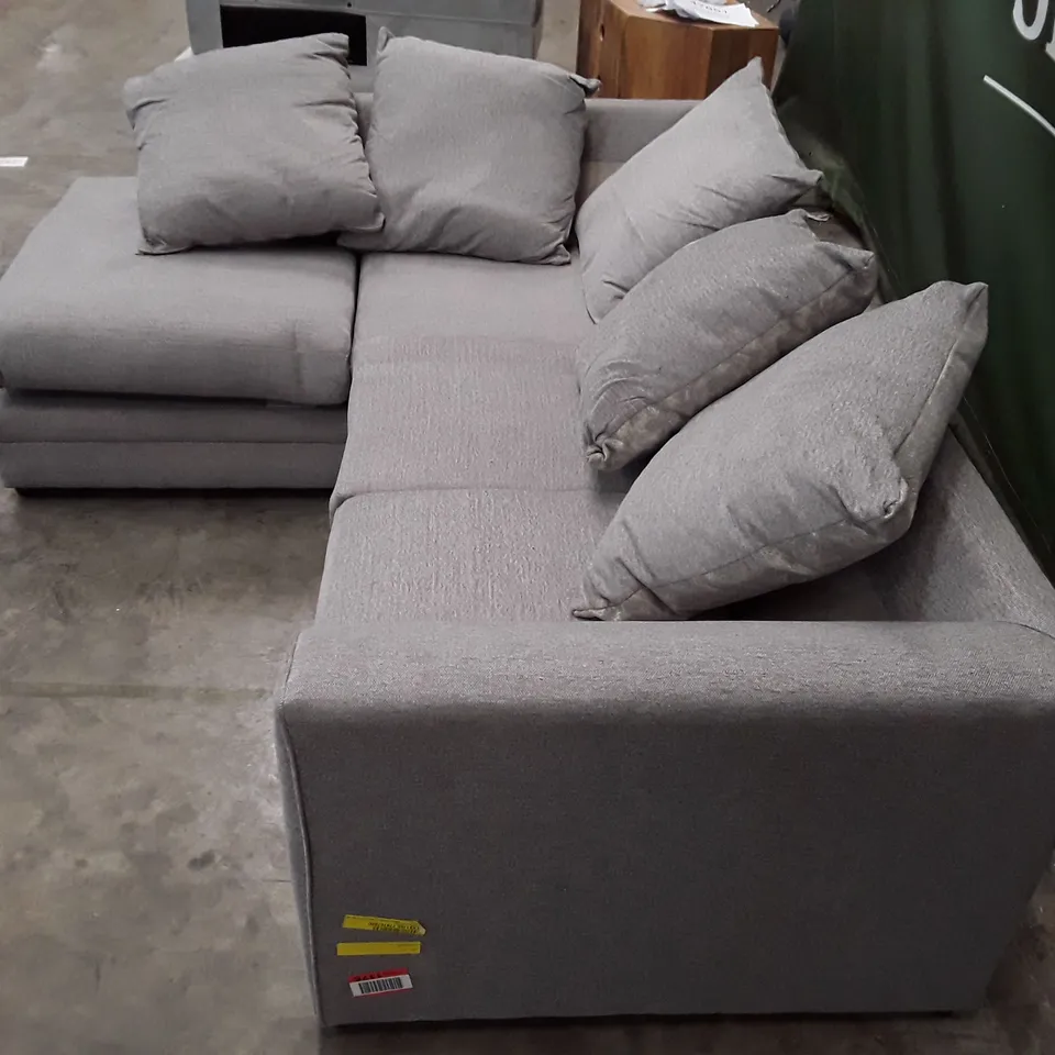 QUALITY DESIGNER ELLARI MISSY CORNER SOFA - GREY FABRIC 