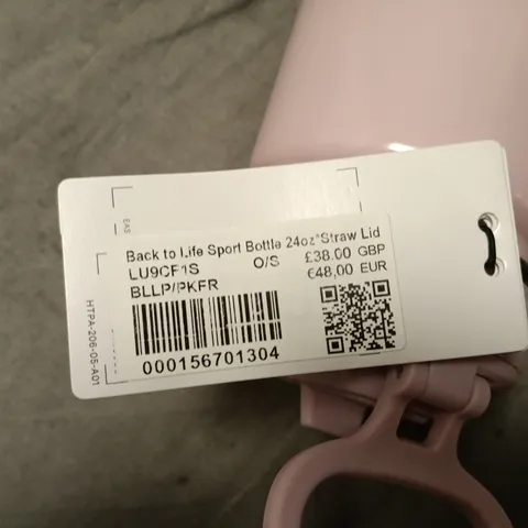 LULULEMON ACK TO LIFE PINK 24OZ SPORT BOTTLE WITH STRAW LID