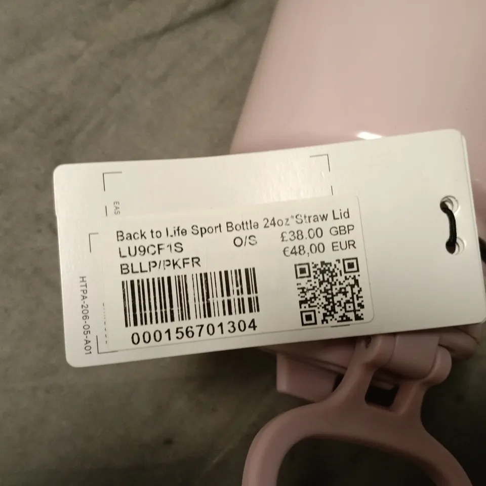 LULULEMON ACK TO LIFE PINK 24OZ SPORT BOTTLE WITH STRAW LID