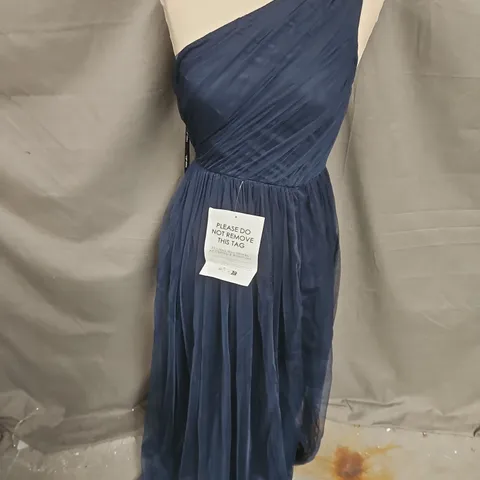 ANAYA WITH LOVE RECYCLED ONE SHOULDER MAXI DRESS IN NAVY SIZE 8