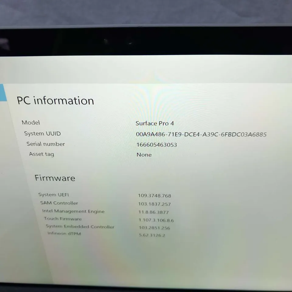 MICROSOFT SURFACE PRO 4 128GB