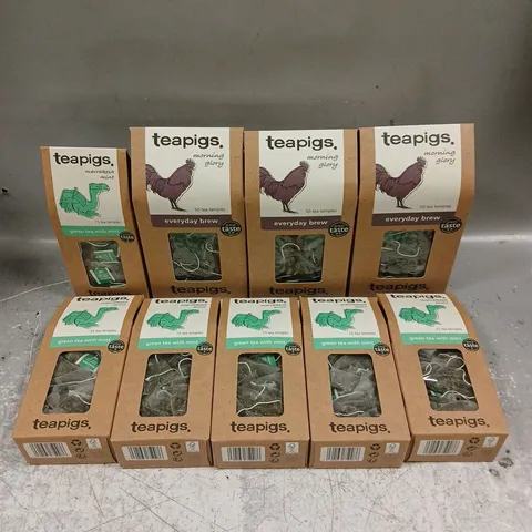 TEAPIGS X8 ASSORTED TEA PRODUCTS TO INCLUDE - EVERYDAY BREW - GREEN TEA WITH MINT