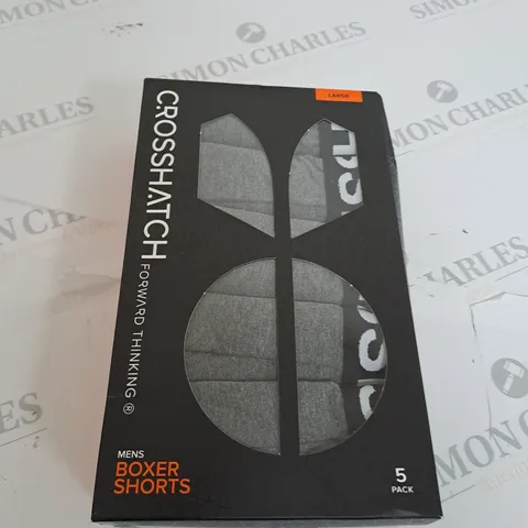 5 PACK CROSSWATCH BOXER SHORTS SIZE L
