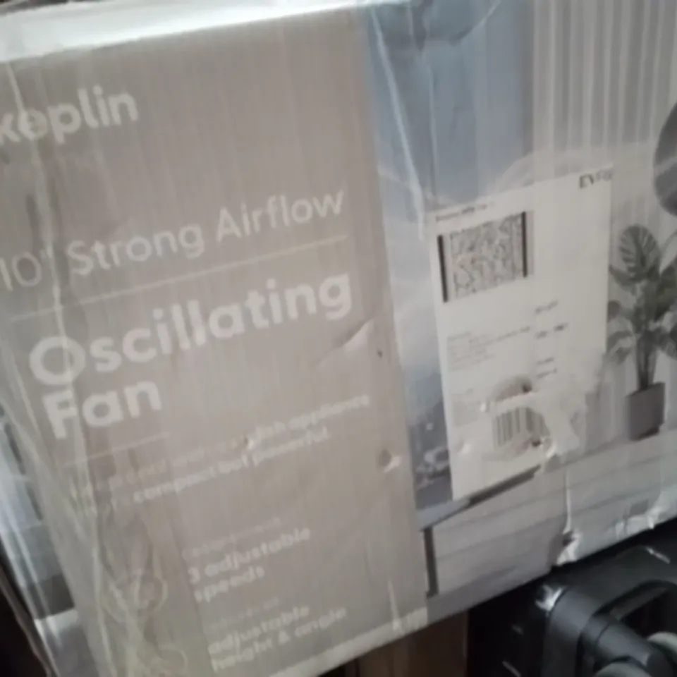 BOXED KEPLIN 10" WHITE OSCILLATING FAN
