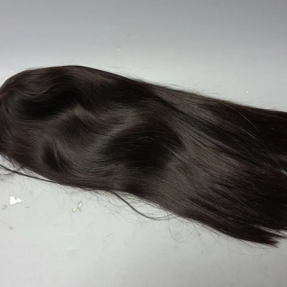 UNBOXED 20 INCH DARK BROWN STRAIGHT WIG 