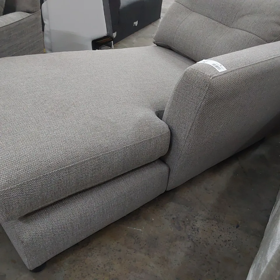 QUALITY BRITISH DESIGNER LOUNGE Co. CHAISE SECTION GREY FABRIC