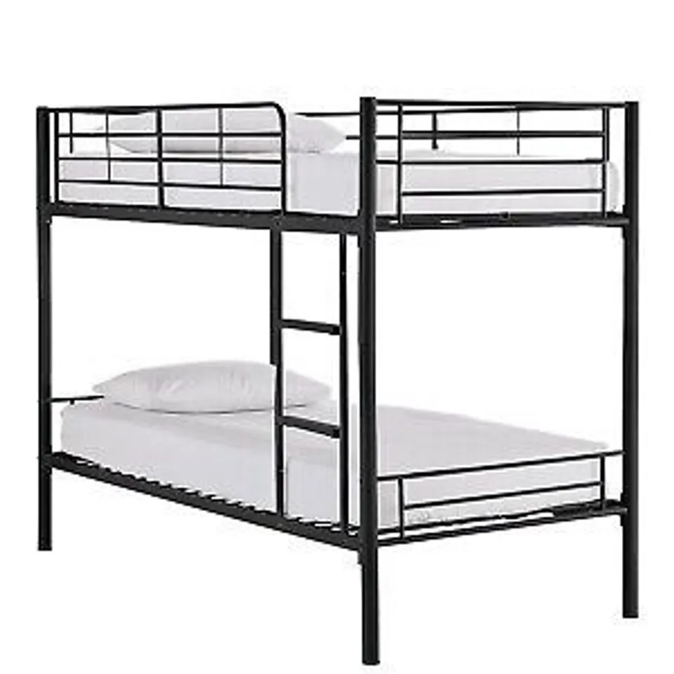 BOXED DOMINO BLACK METAL BUNK BED FRAME (1 BOX) RRP £129