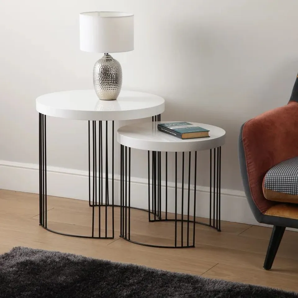 BOXED 2 PIECE NEST OF TABLES