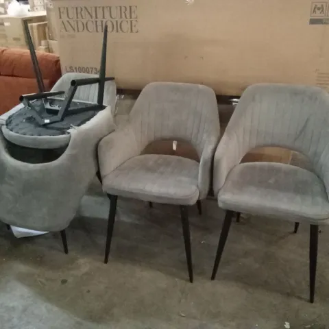 SET OF 4 MODERN STYLE DINING CHAIRS 
