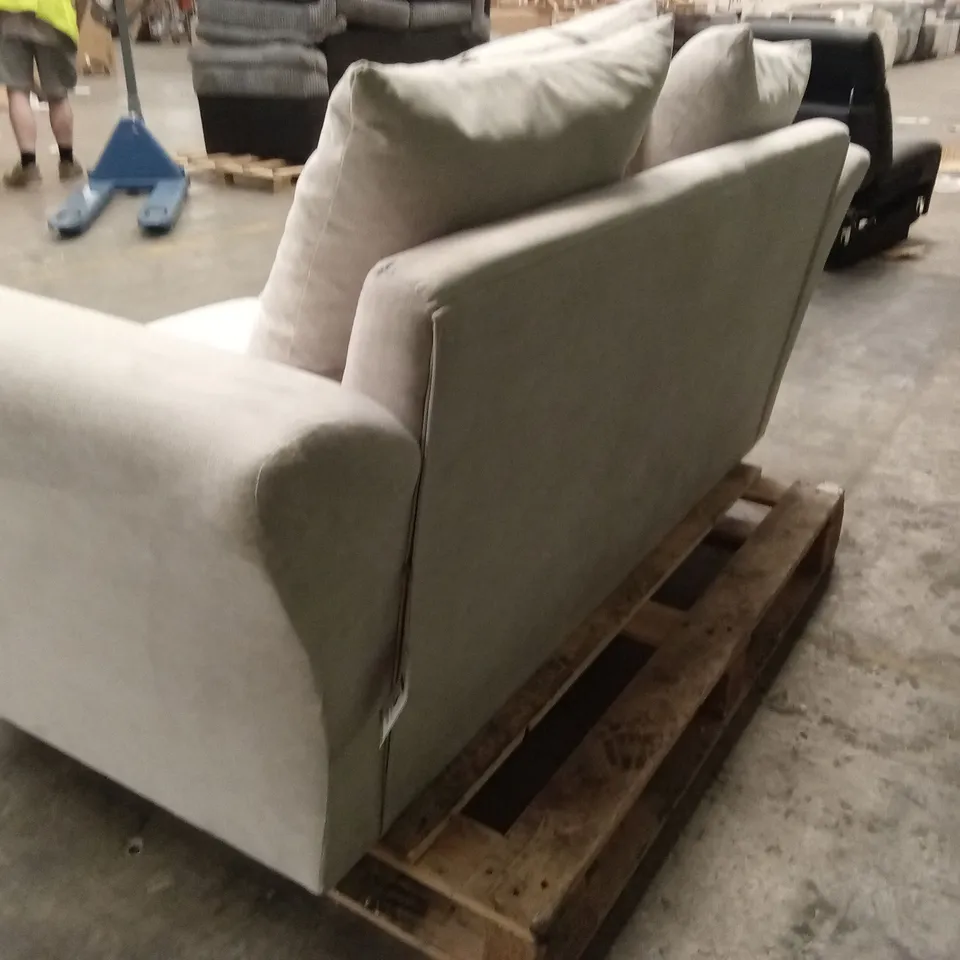 DURY FABRIC 2 SEATER SCATTER BACK SOFA - NATURAL RRP £479