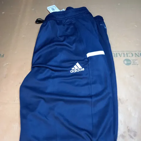ADIDAS LOGO NAVY TRACKSUIT BOTTOMS SIZE L