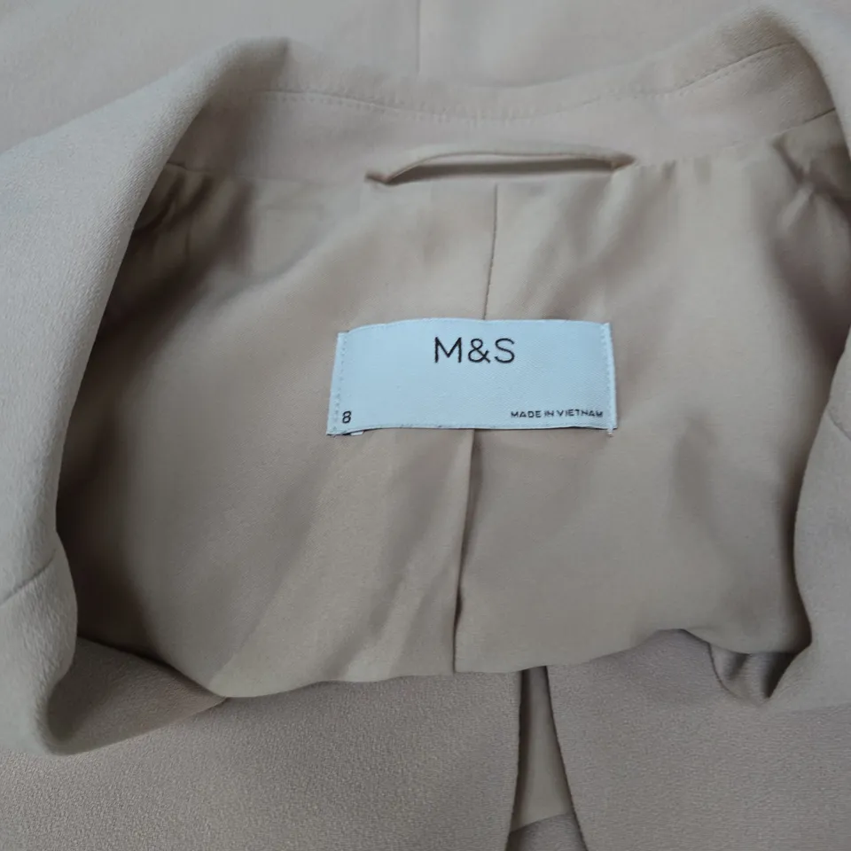 M&S BEIGE WOMEN'S BLAZER – UK 8