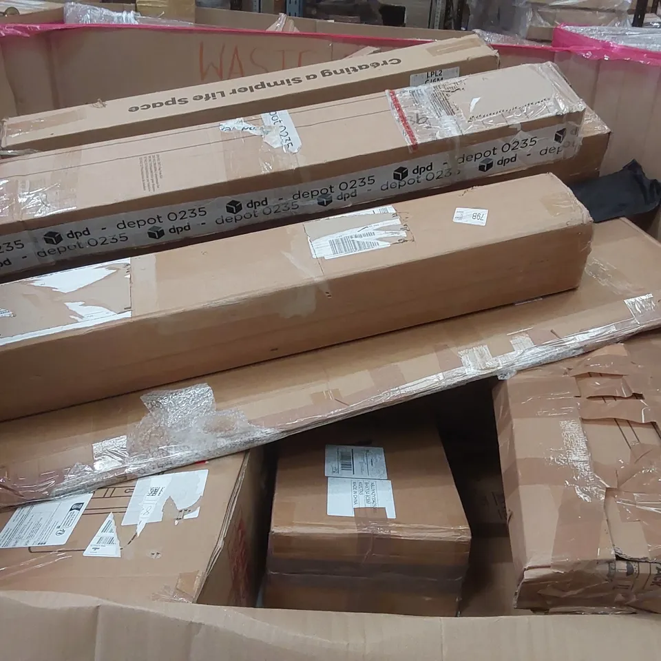 PALLET OF ASSORTED ITEMS INCLUDING: NINJA FOODI MAX 14-IN-1 COOKER, CENTRIFUGAL JUICER,  PAPER SHREDDER, BABY BED RAIL ECT