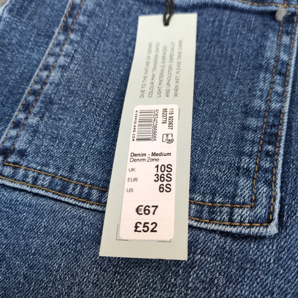 RIVER ISLAND RELAXED FLARE 10S JEANS