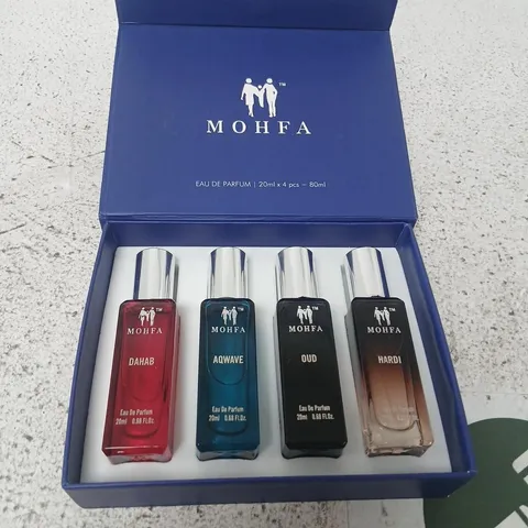 MOHFA EAU DE PARFUM SET – 4 X 20ML, BOXED