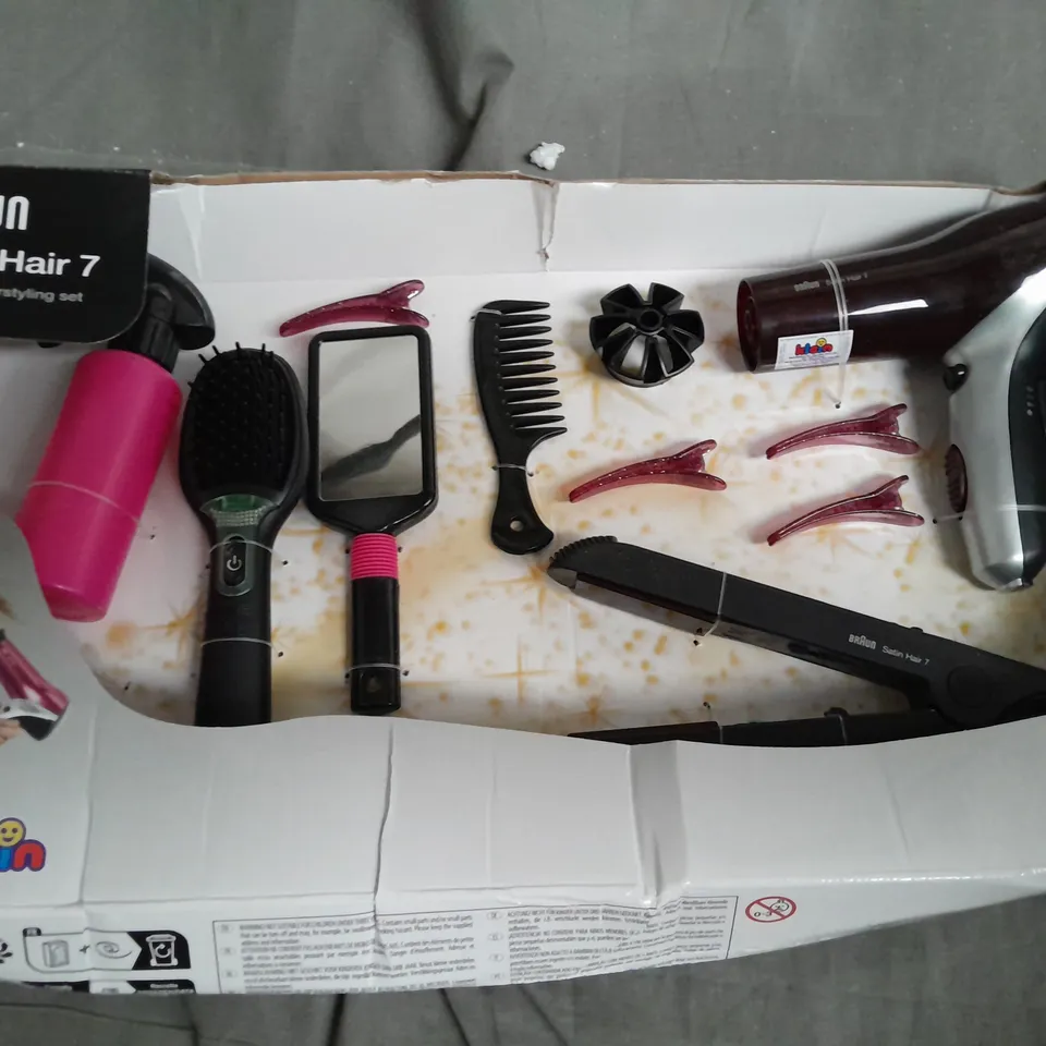 BOXED BRAUN MEGA HAIRSTYLING TOY GIFT SET RRP £34.99