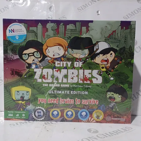 BOXED THINKNOODLE GAMES CITY OF ZOMBIES ULTIMATE EDITION BOARD GAME