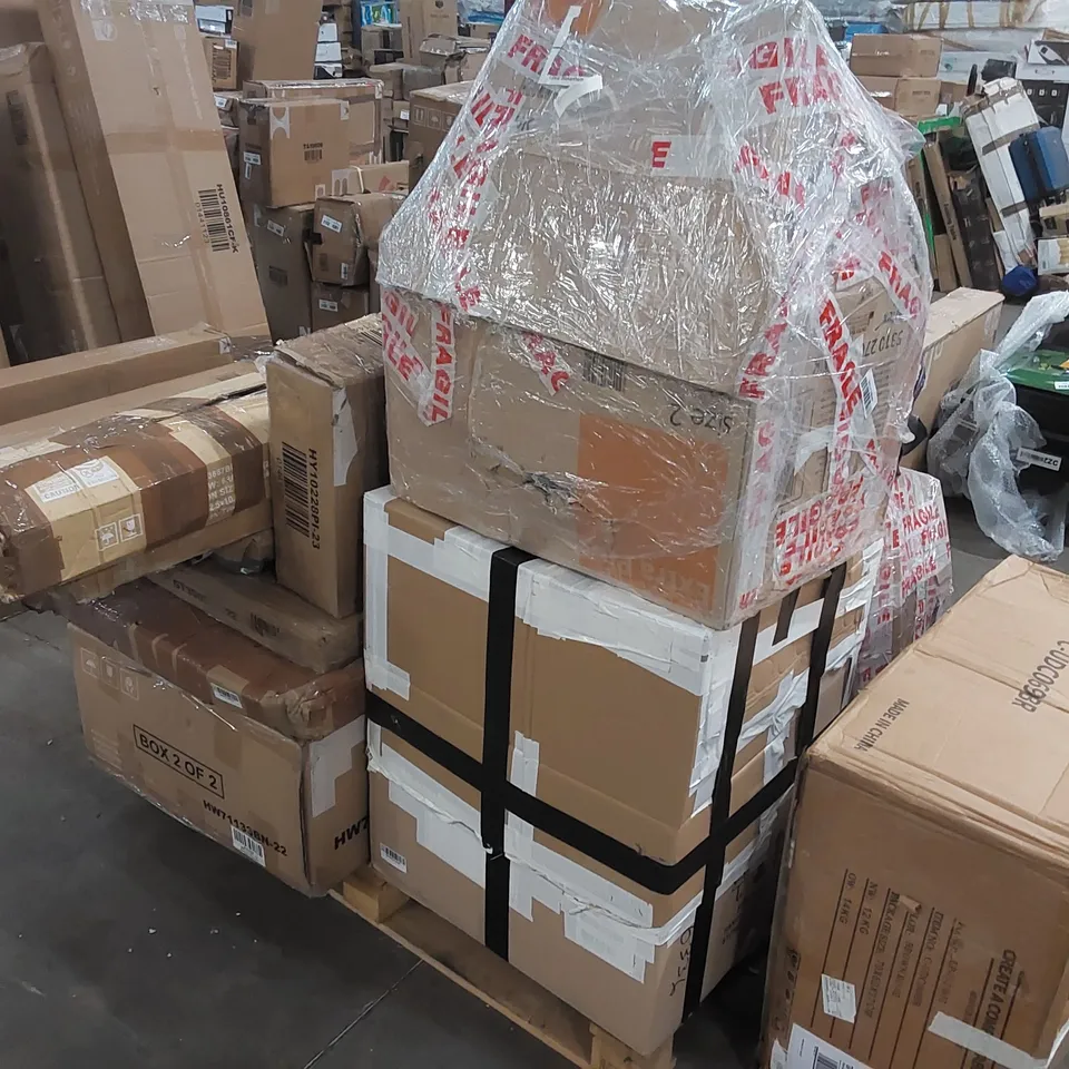 PALLET OF ASSORTED CONSUMER PRODUCTS/FURNITURE PARTS 