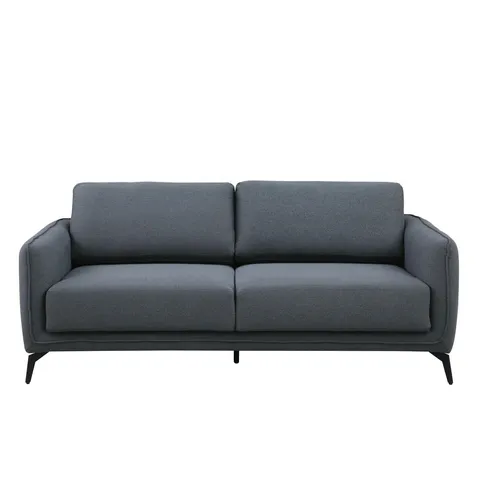 BOXED OSLO 3 SEATER FABRIC SOFA IN DARK GREY (1 BOX)