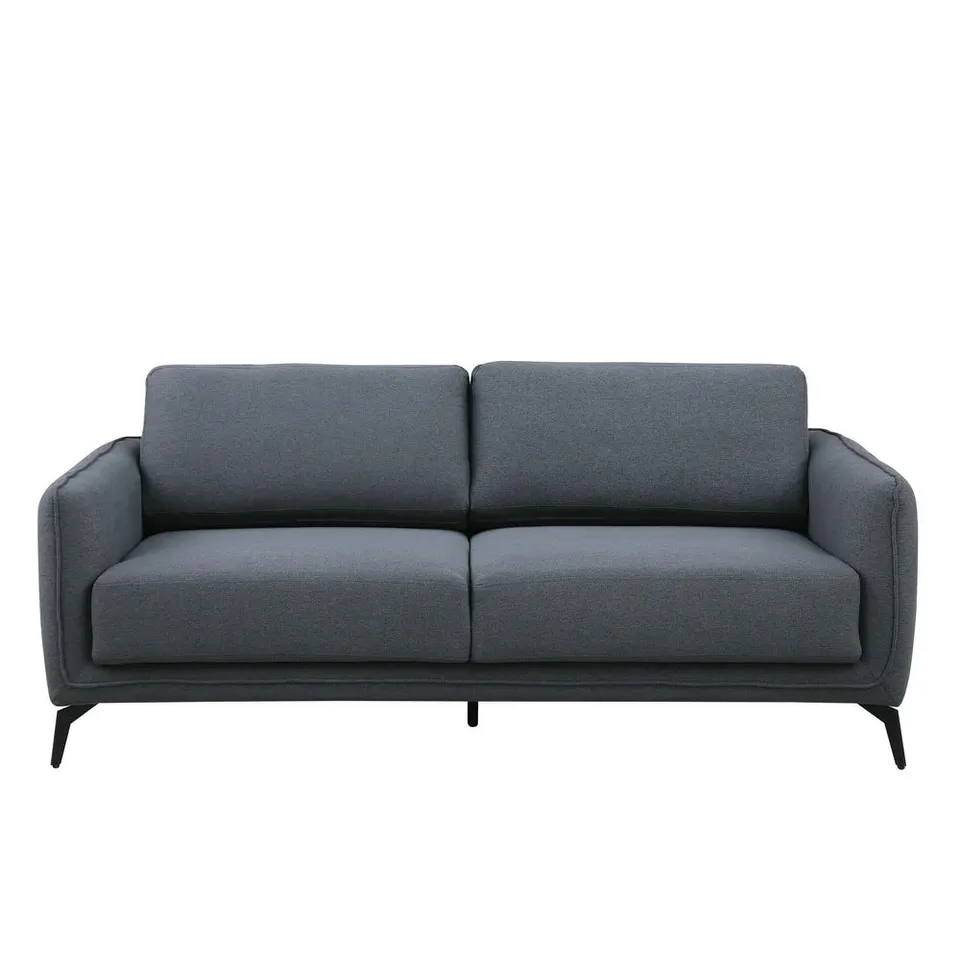BOXED OSLO 3 SEATER FABRIC SOFA IN DARK GREY (1 BOX)