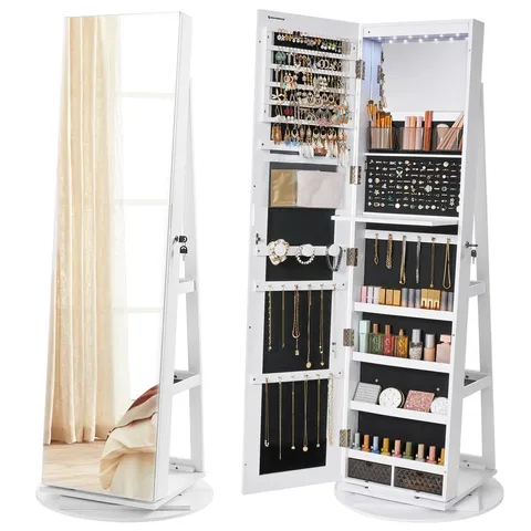 BOXED BITHA FREESTANDING JEWELLERY ARMOIRE (1 BOX)