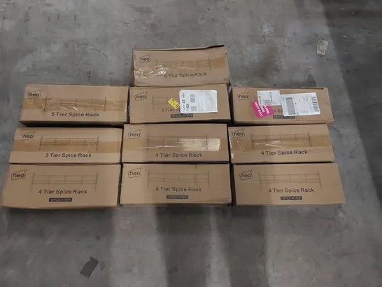 Lot 2076: LOT OF APPROXIMATELY 10X ASSORTED BOXED NEO SPICE RACKS TO ...