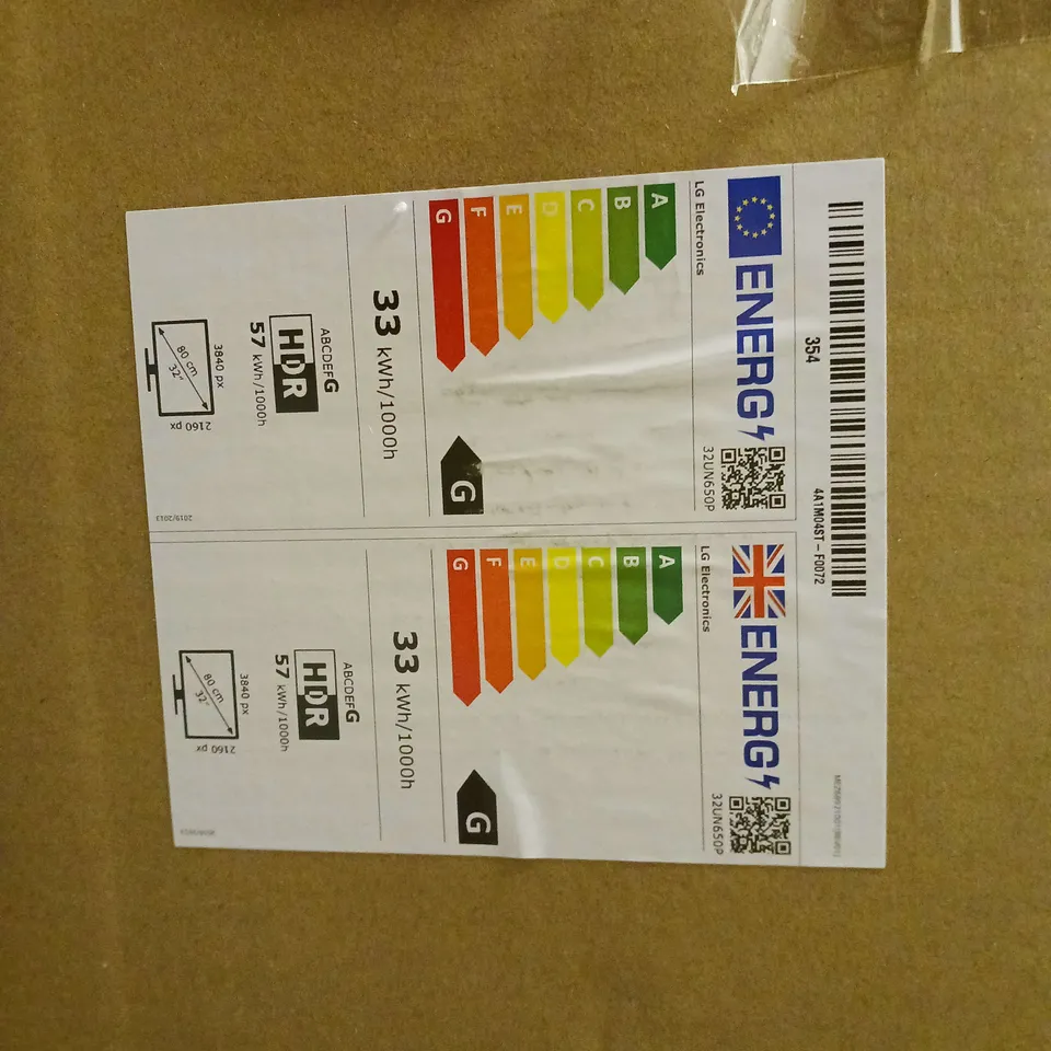 BOXED LG UHD MONITOR 4K 32UN650 IN WHITE - COLLECTION ONLY 
