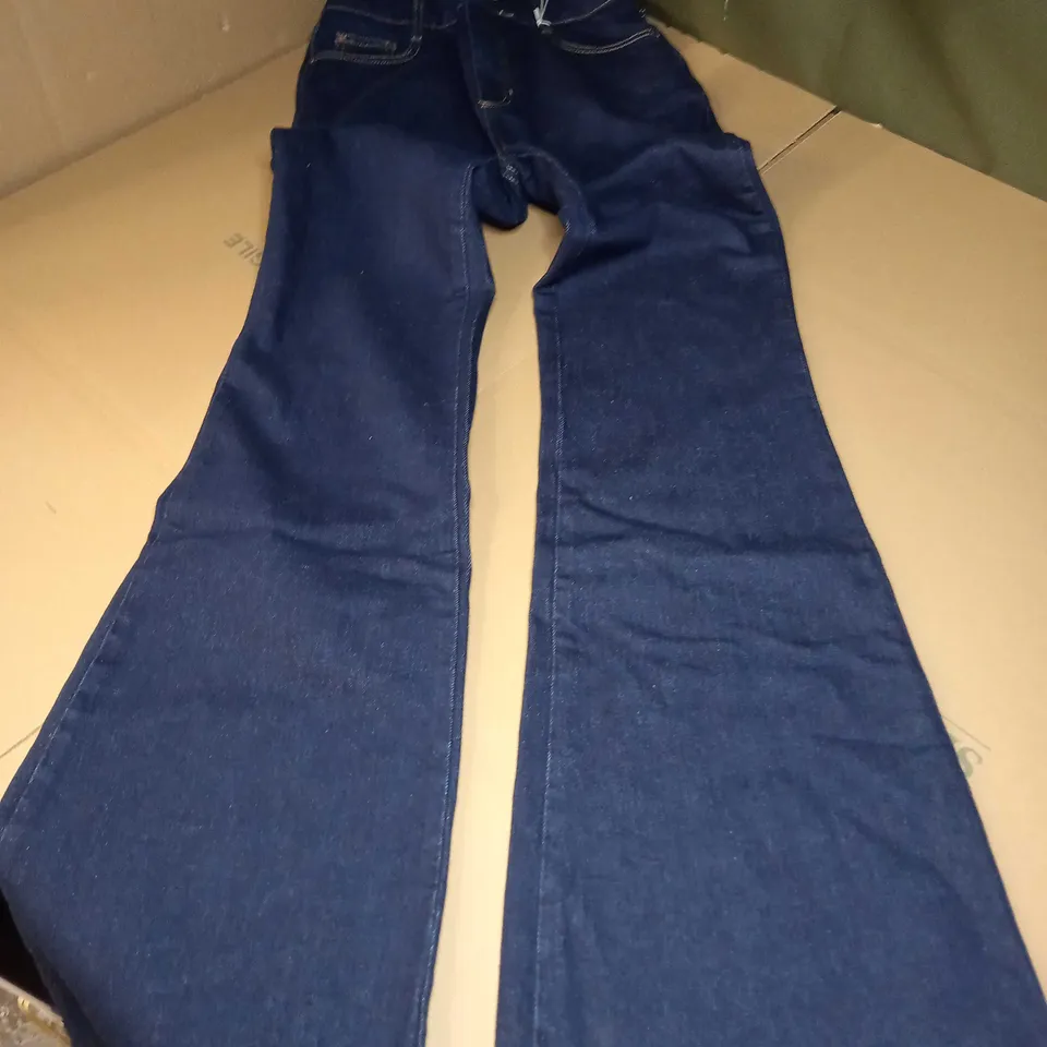 BODEN DENIM FLARE HIGH RISE FUL LENGTH JEANS IN DARK BLUE - SIZE 8 REGULAR