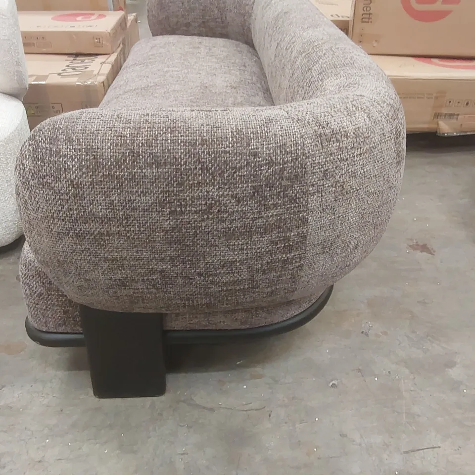 QUALITY DANETTI FLORENCE MOCHA CHUNKY WEAVE 3 SEATER SOFA