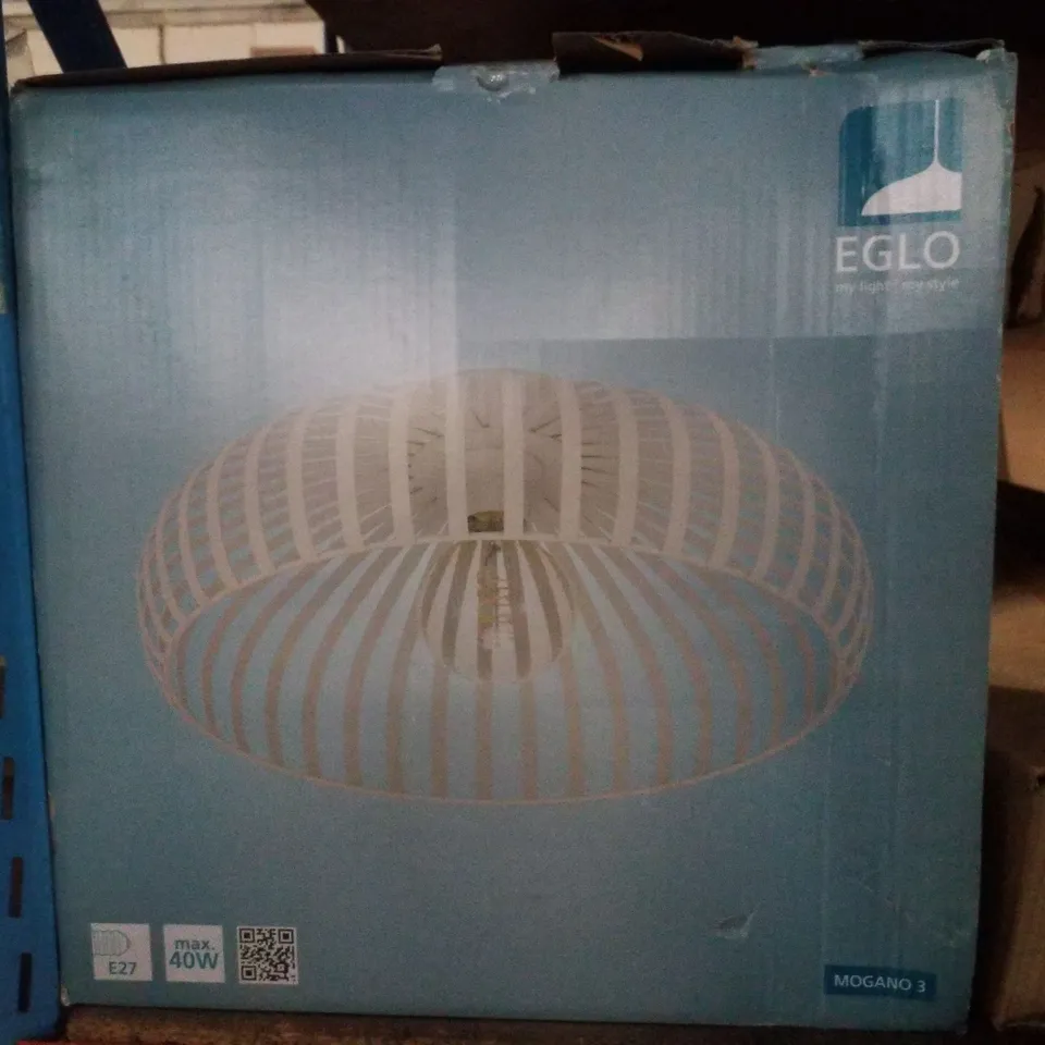 BOXED EGLO MOGANO SCANDI CAGED SEMI FLUSH CEILING LIGHT