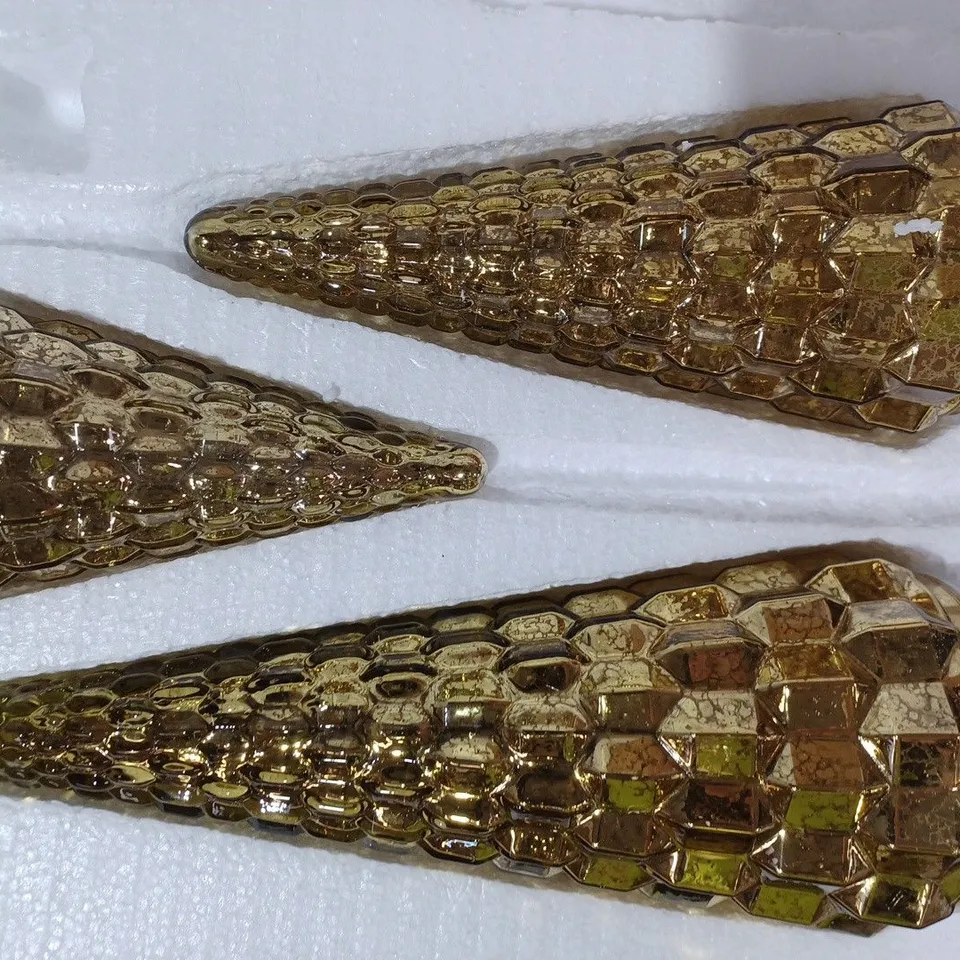 ALISON CORK SET OF MERCURY GLASS TREES 