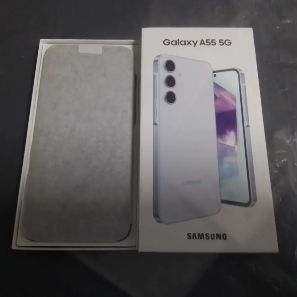 BOXED SAMSUNG GALAXY A55 5G 8GB 128GB IN ICEBLUE - SM-A556B/DS