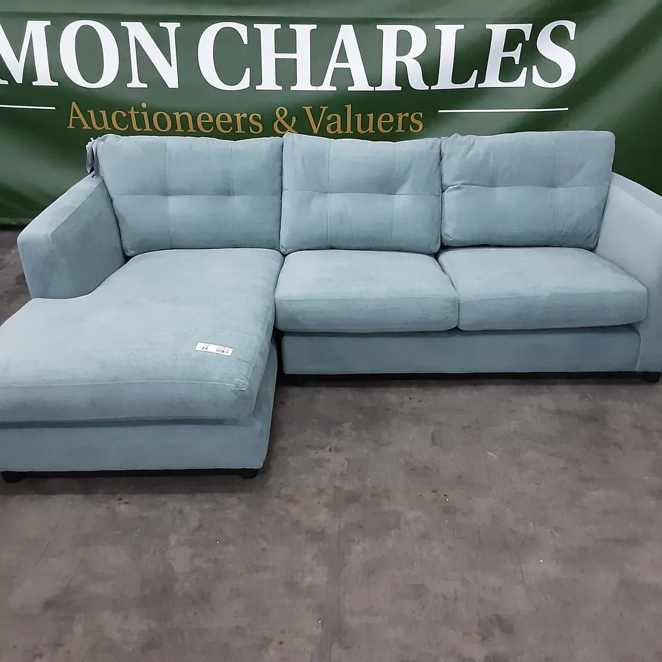 QUALITY BRITISH MANUFACTURED DESIGNER THE LOUNGE CO. HOLLY CORNER SOFA WITH CHAISE END LHF LAM245 LAMB'S EAR /OSW