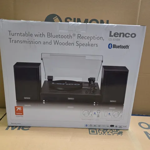 BOXED LENCO BLUETOOTH TURNTABLE WITH SPEAKERS LS-101BK