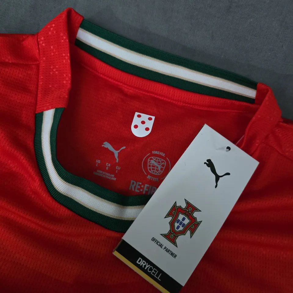PORTUGAL NATIONAL TEAM FOOTBALL SHIRT – RONALDO 7, RED, PUMA DRYCELL