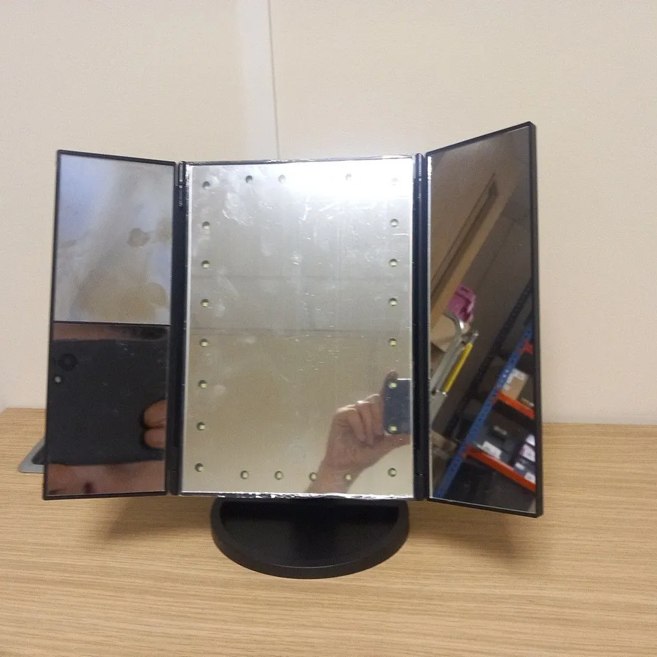 BOXED BAUER PROFESSIONAL SUPERSTAR LED FOLDING MIRROR JET BLACK EDITION
