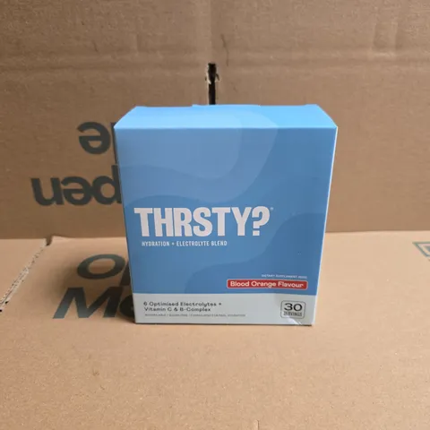 BOXED THIRSTY? HYDRATION + ELECTROLYTE BLEND DIETRY SUPPLEMENTS - BLOOD ORANGE FLAVOUR (30 SERVINGS) 