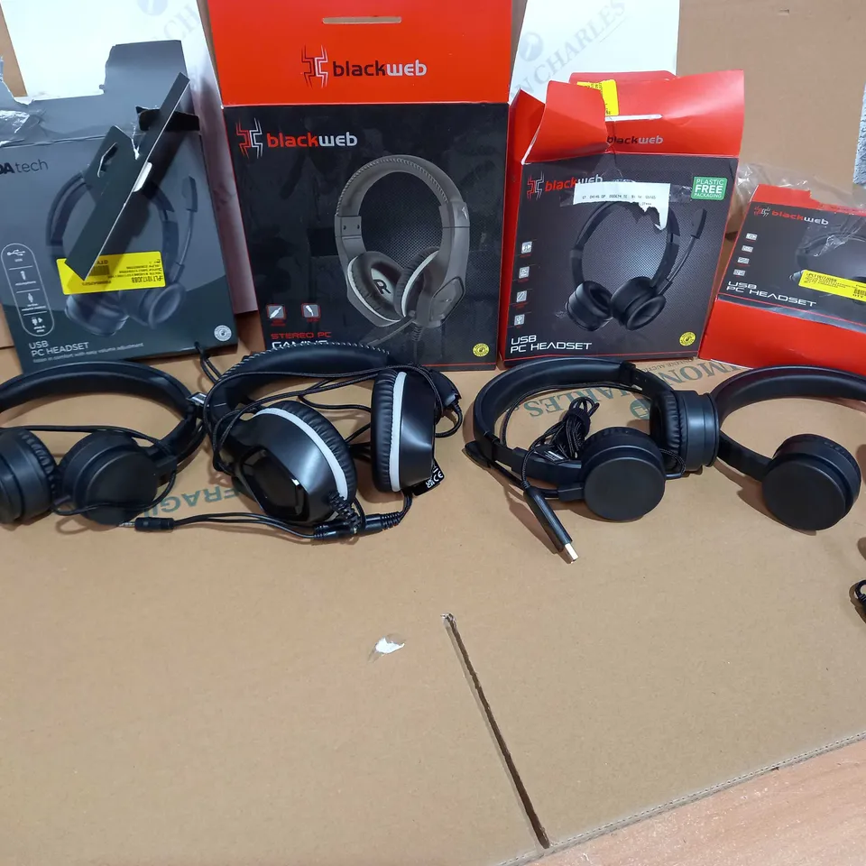 4 ASSORTED GAMING HEADSETS