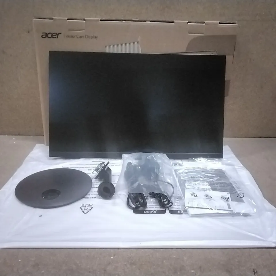 BOXED ACER SA2 SERIES IPS MONITOR WITH A 23.8-INCH DISPLAY. 