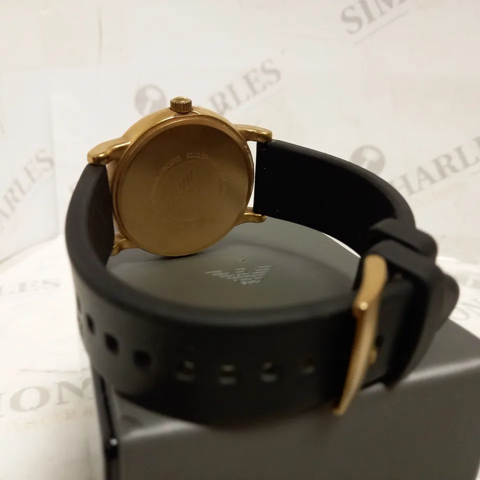 EMPORIO ARMANI-STYLE ACRYLIC STRAP WATCH