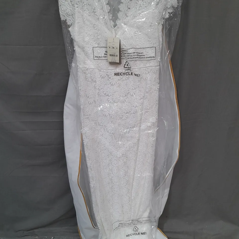 BAGGED MONSOON BRIDAL WEDDING DRESS IN IVORY SIZE 8