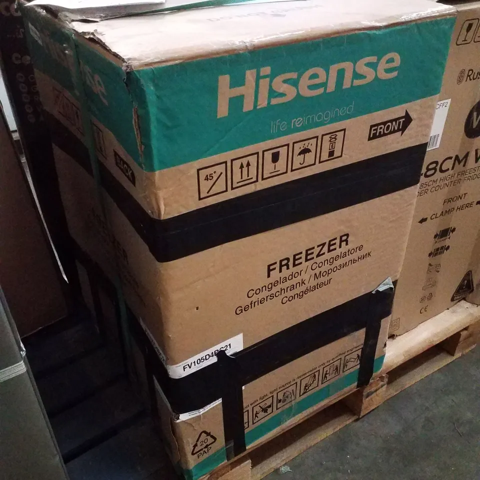 BOXED HISENSE 82 LITRE FREESTANDING UNDER COUNTER FREEZE