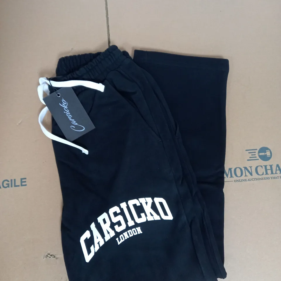 CARSICKO SWEAT TROUSERS IN BLACK SIZE S