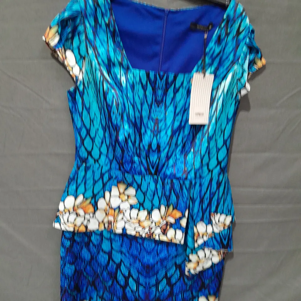 GENESE AURA BLUE PATTERENED DRESS - 42