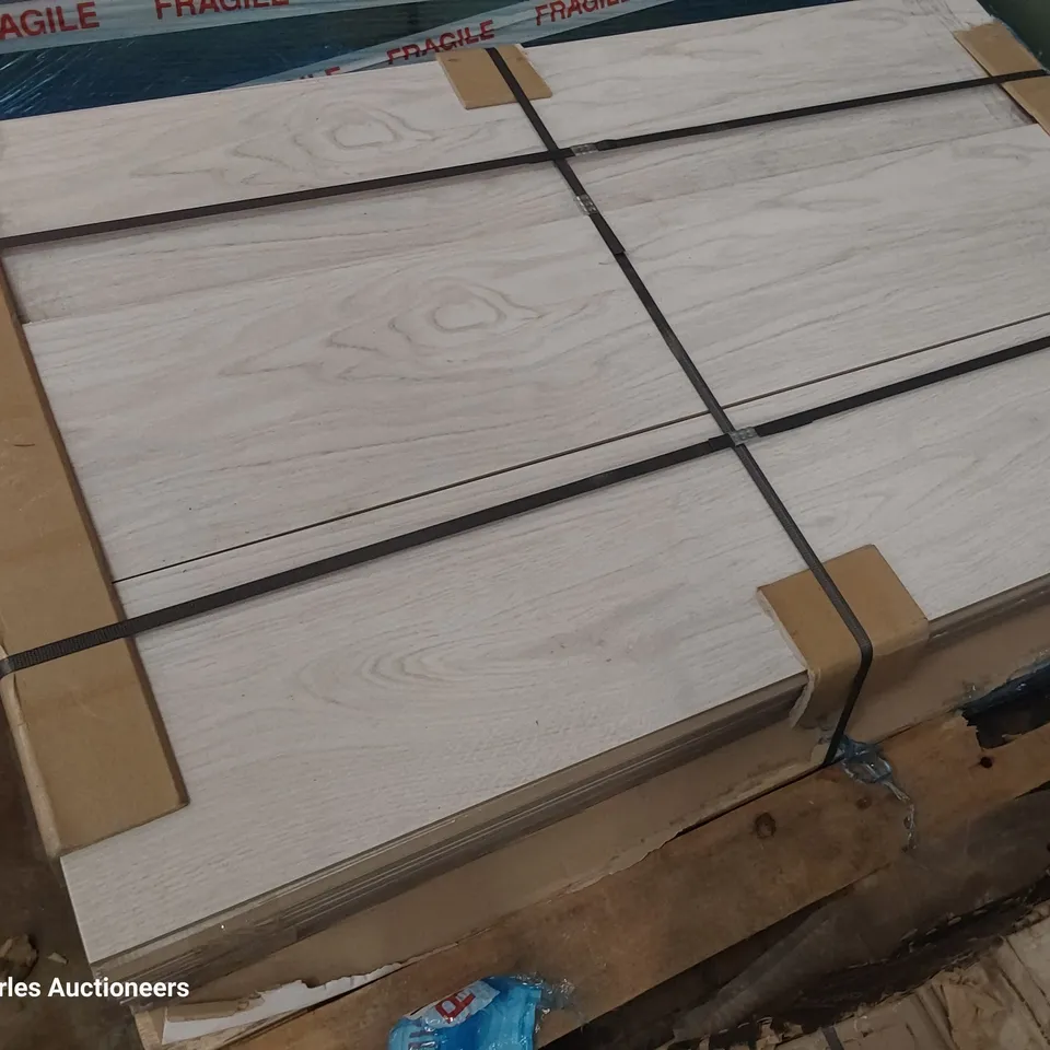PALLET OF 38 LOGIC BLANCO CERAMIC TILES 223mm X 1200mm (10.6M2) 2 JOB LOTS